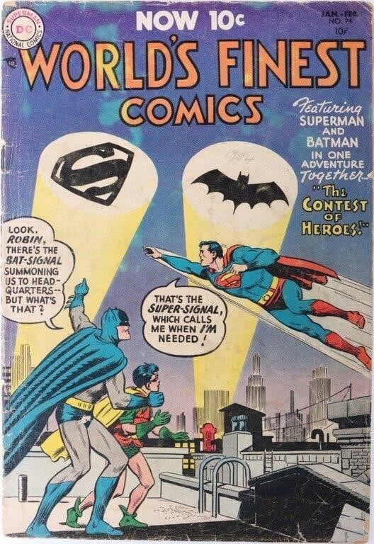 Lot 225491: WORLD'S FINEST COMICS #74 LAST PRE-CODE ISSUE