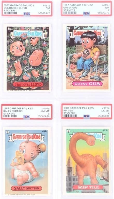 Lot 225499: 1987 GARBAGE PAIL KIDS PSA GRADED CARDS - (4)