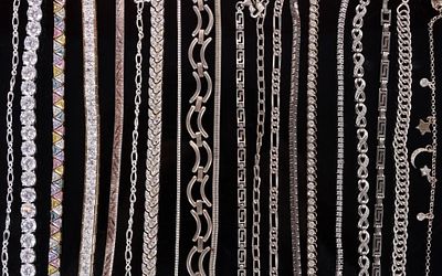 VARIOUS STERLING SILVER LADIES BRACELETS LOT OF 20. Various sterling silver ladies bracelets lot 
