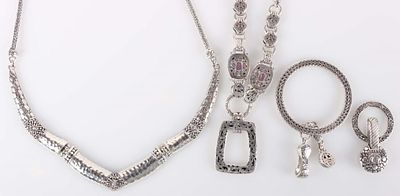 SARDA DESIGNER JEWELRY SET PENANTS & NECKLACES(4). Sarda sterling silver designer ladies jewelry 
