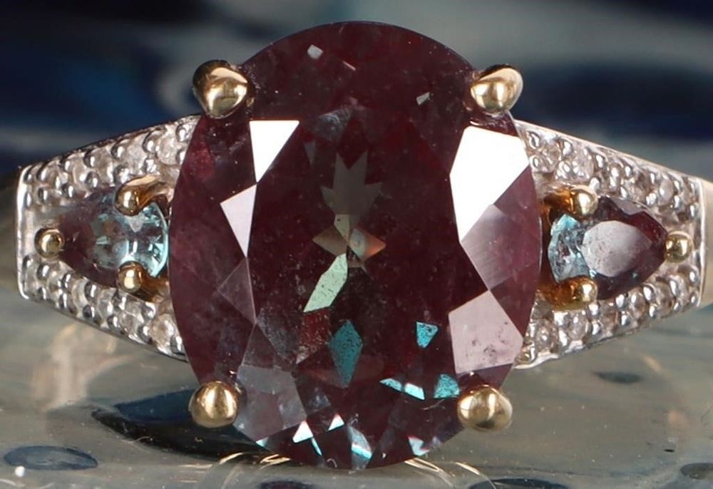 Lot 226221: ~8CT BICOLOR SAPPHIRE 10K YELLOW GOLD MENS RING