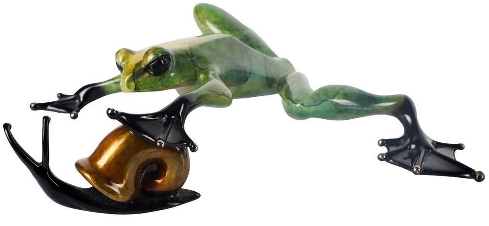 Lot 226433: POND PALS TIM COTTERILL FROGMAN BRONZE SCULPTURE