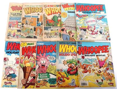 WHOOPEE BRITISH COMIC MAGAZINE 1978-1992 (10). Lot of ten issues of Whoopee from 1978-1992 