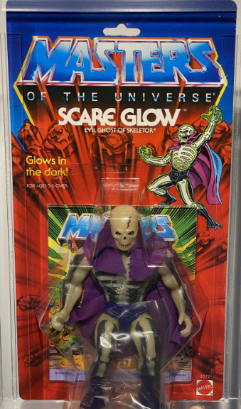 Lot 225140b: AFA 85+ HE-MAN 1987 MOTU SCARE GLOW SERIES 6