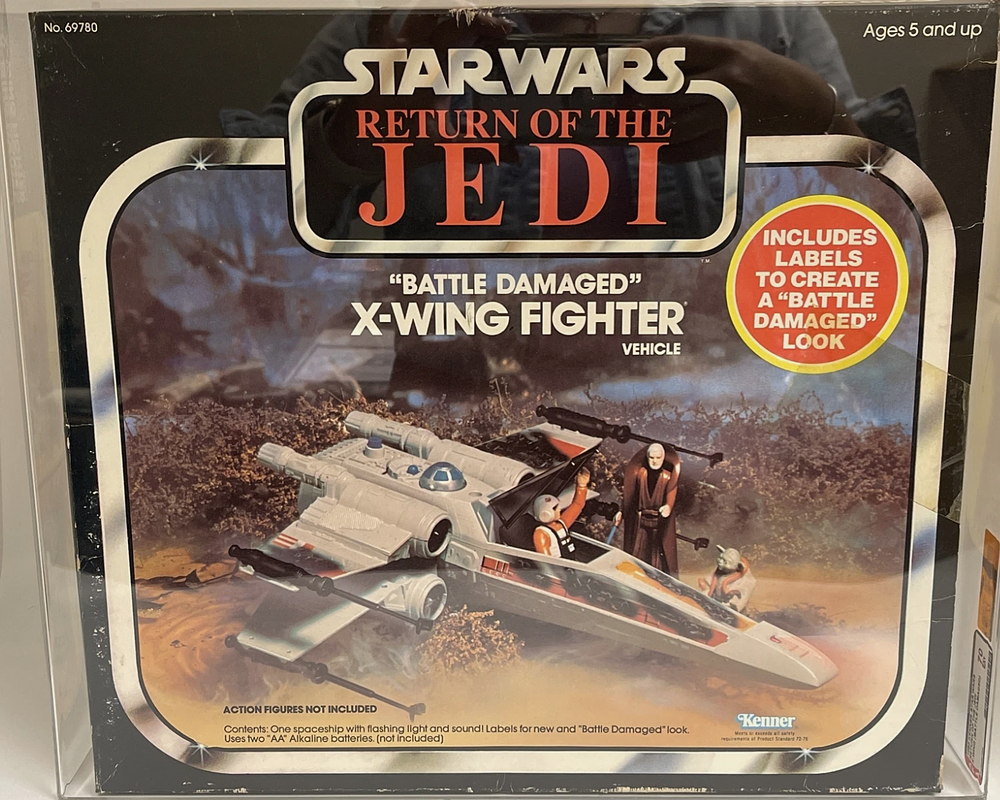 Lot 225140c: STAR WARS 1983 ROTJ BATTLE DAMAGE X-WING AFA 70