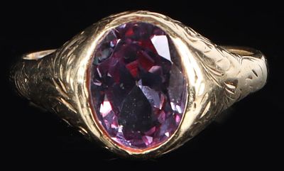 3CT BICOLOR SAPPHIRE 14K YELLOW GOLD LADIES RING. 14k yellow gold ladies ring with a 3ct 