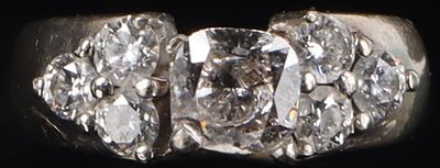 1.8CTW DIAMONDS 14K WHITE GOLD LADIES RING H VS2. 14k white gold ladies ring, to include a PWJ 
