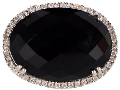 13.2CT TOURMALINE 14K WHITE GOLD LADIES RING W DIA. 13.2ct tourmaline 14k white gold ladies ring 