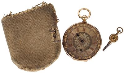 ANTIQUE 18K GOLD THOMAS RUSSEL & SONS POCKET WATCH. Antique 18k yellow gold Thomas Russel &amp; 