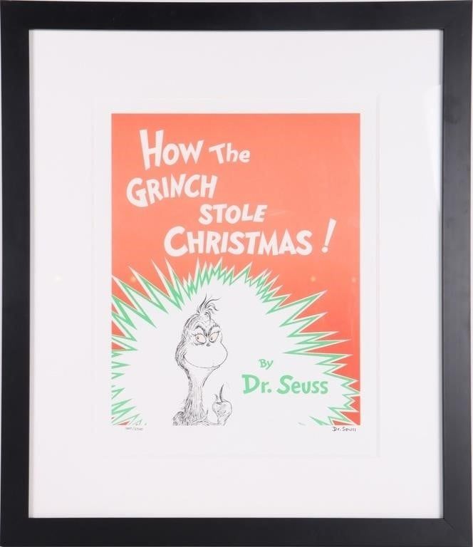 Lot 228232: DR SEUSS GRINCH COVER LITHOGRAPH 1000/2500 W/ COA