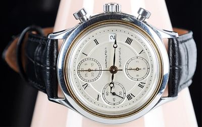 HAMILTON 9940A AUTOMATIC LEATHER MEN'S WRISTWATCH. Hamilton 9940A Automatic Leather strap Men's 
