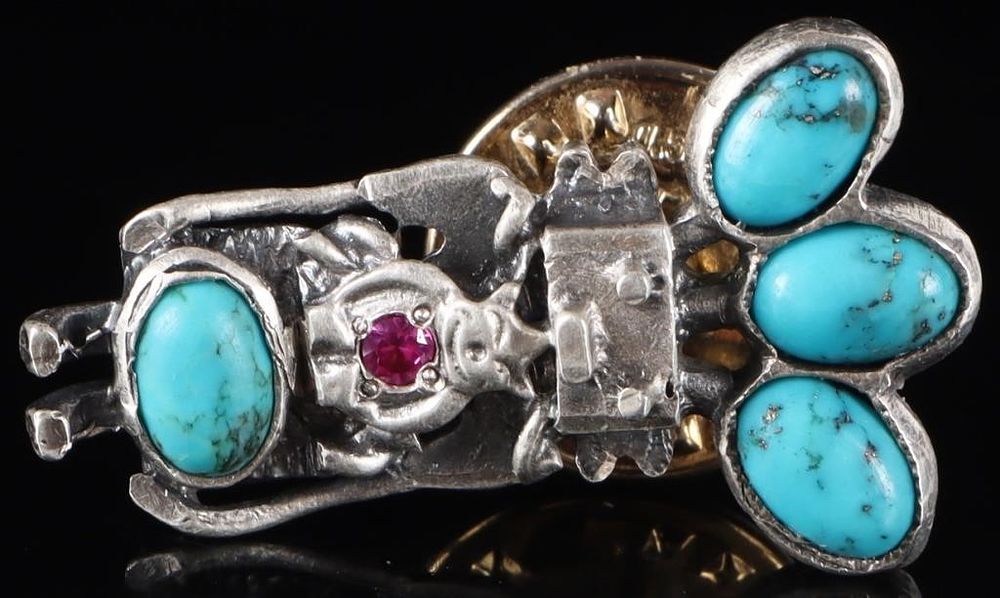 Lot 229198: SW STYLE STERLING SILVER JOHN LARSON KACHINA PIN