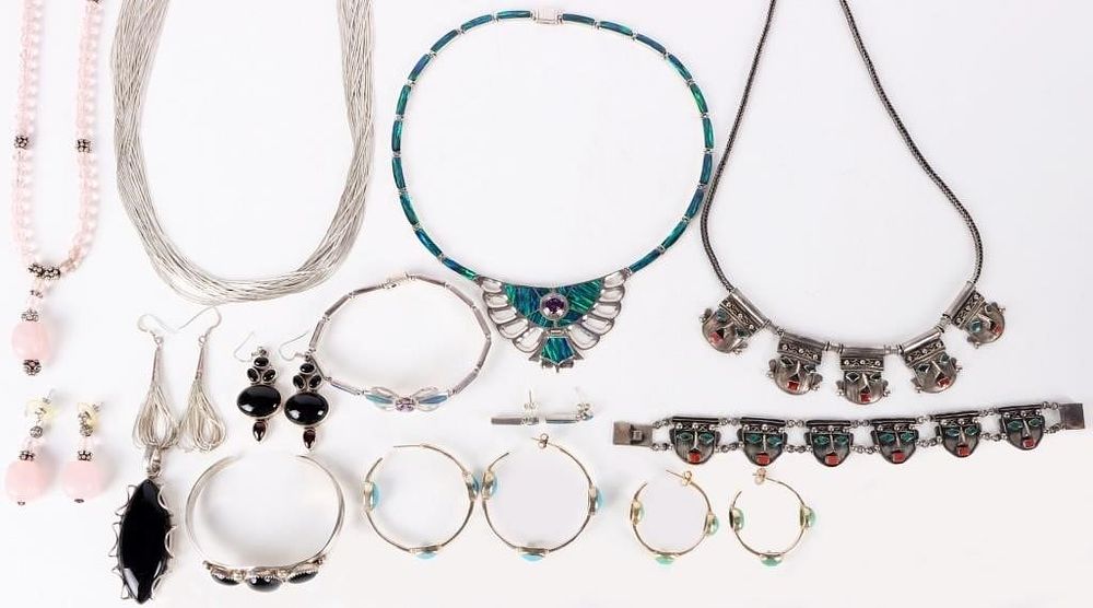 Lot 229236: STERLING SILVER LADIES JEWELRY SETS LOT OF 6