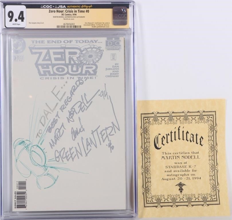 Lot 229243: ZERO HOUR: CRISIS IN TIME #0 AUTO NODELL CGC 9.4