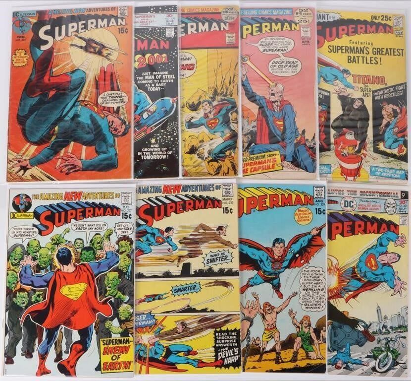 Lot 229246: SUPERMAN BRONZE AGE COMICS LOT OF NINE