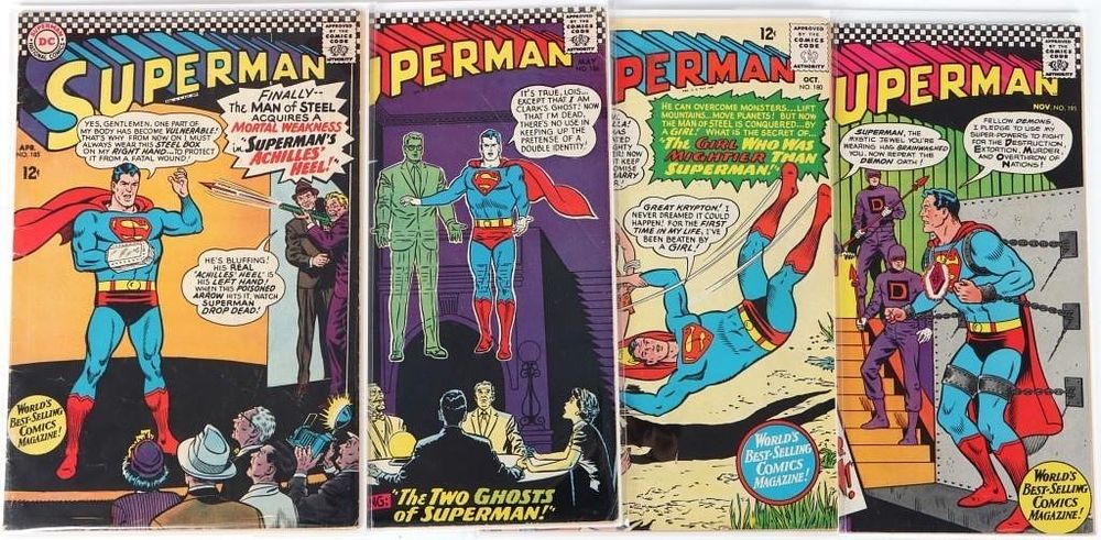 Lot 229249: QUIRKY SILVER AGE SUPERMAN STORIES COMIC LOT OF 4