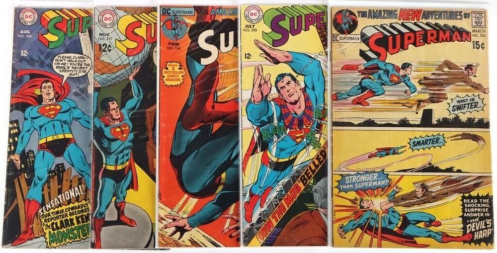 Lot 229250: SUPERMAN LATE SILVER AGE COMIC LOT OF FIVE