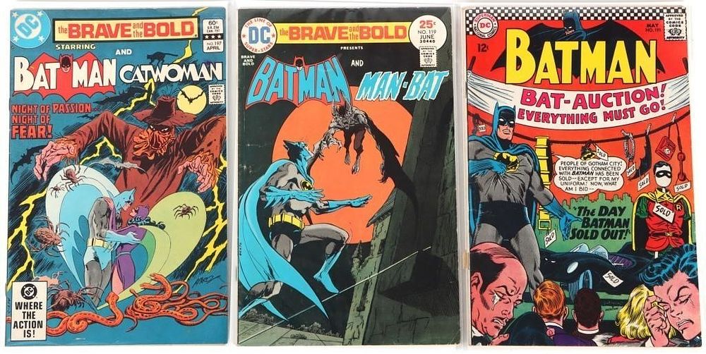 Lot 229254: BATMAN 191 & BRAVE & BOLD 119 & 197 SILVER/BRONZE