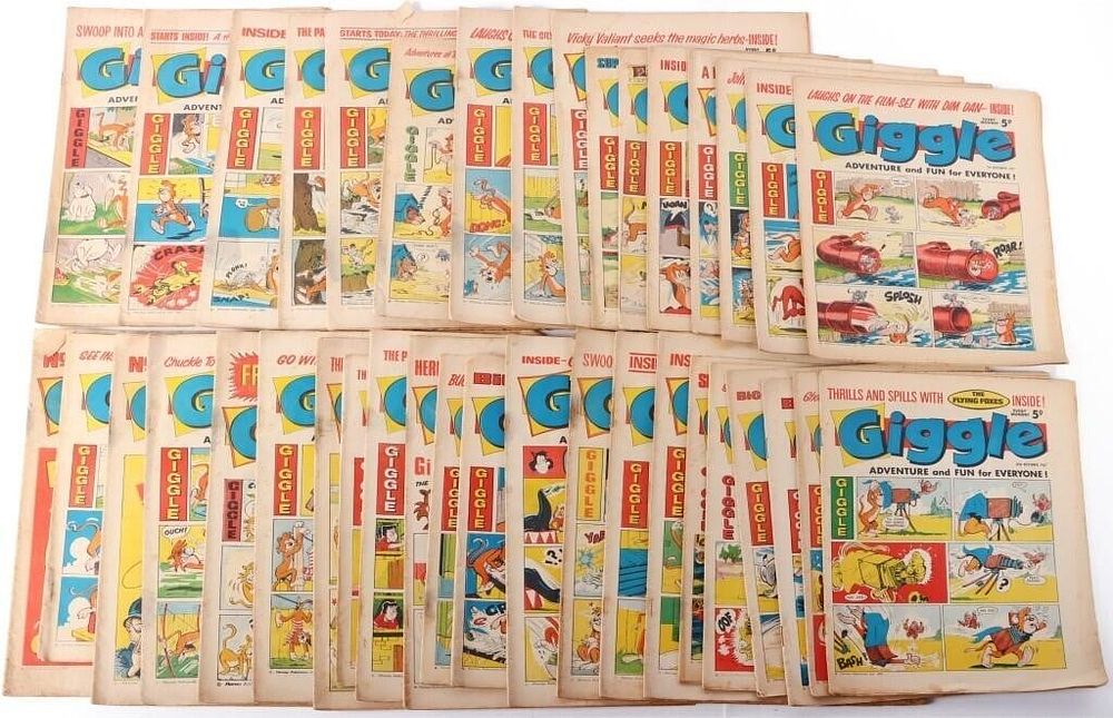 Lot 229256: 1960'S GREAT BRITAIN GIGGLE COMIC BOOK COLLECTION