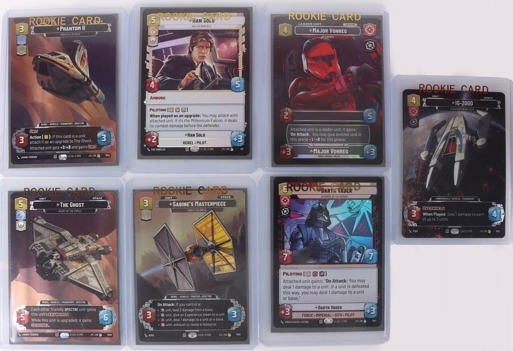 Lot 229258: MAJOR VONREG + STAR WARS: UNLIMITED CARDS (7)