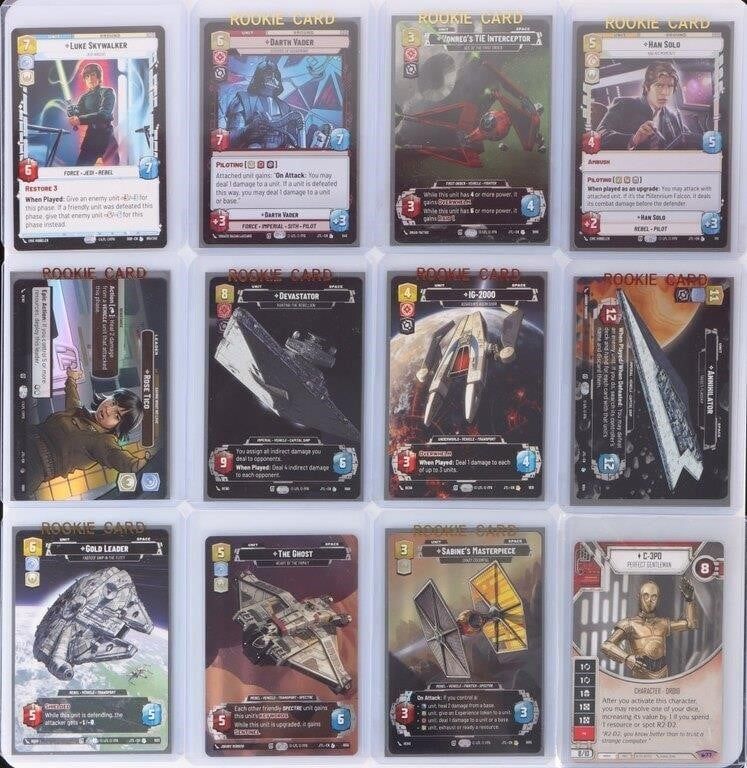 Lot 229260: STAR WARS: UNLIMITED TCG CARDS LOT OF 12
