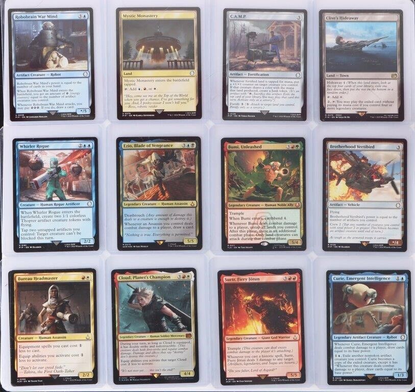Lot 229263: 12 MAGIC THE GATHERING ASSORTED TRADING CARDS