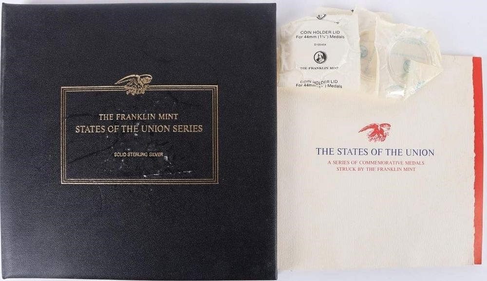 Lot 229297: 50 STATES OF THE UNION STERLING SILVER MEDAL SET