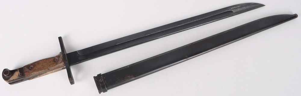 Lot 229362: WWII JAPANESE TYPE 30 STRAIGHT QUILLION BAYONET