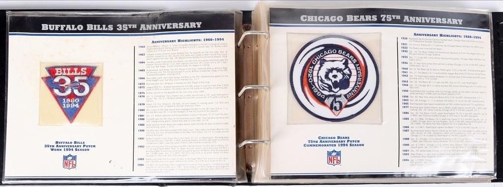 Lot 229364: WILLABEE & WARD NFL ANNIVERSARY PATCHES (23)