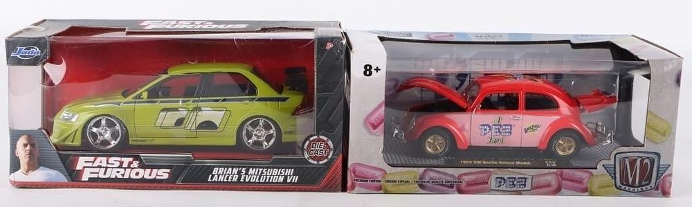 Lot 229365: DIE CAST PEZ & FAST & THE FURIOUS CARS LOT OF 2