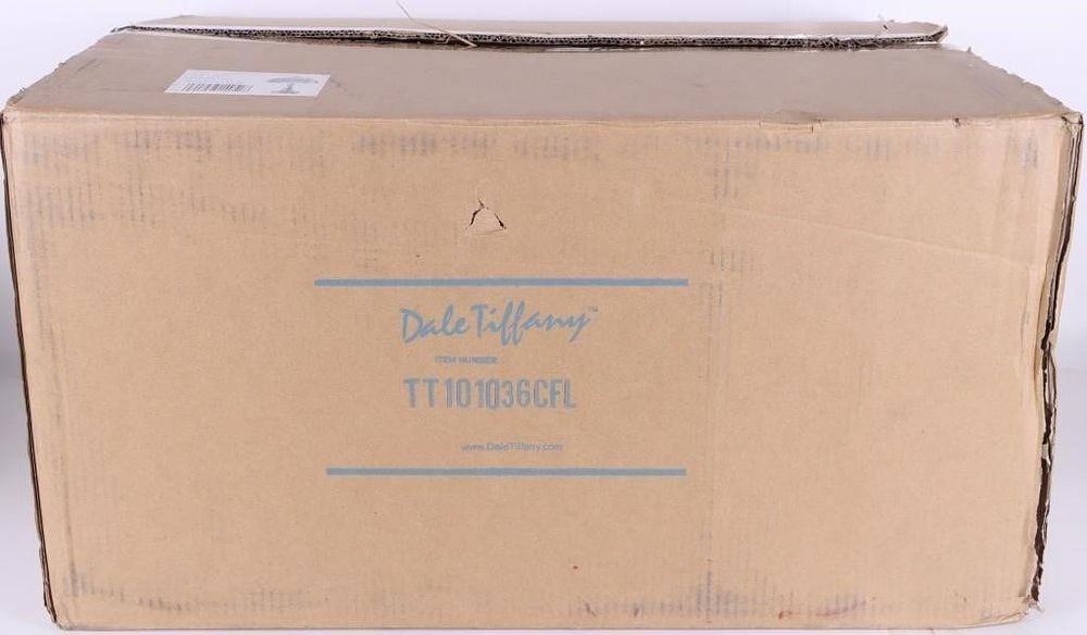 Lot 229377: IN BOX DALE TIFFANY PORTO WISTERIA BLUE/GREEN LAMP