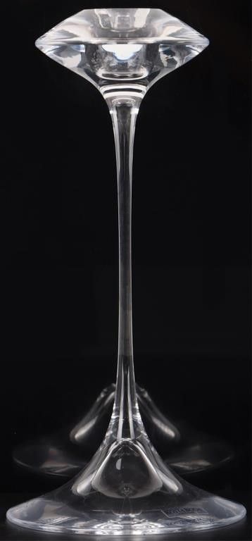 Lot 229385: KOSTA BODA FANFARE SWEDEN CRYSTAL CANDLESTICK