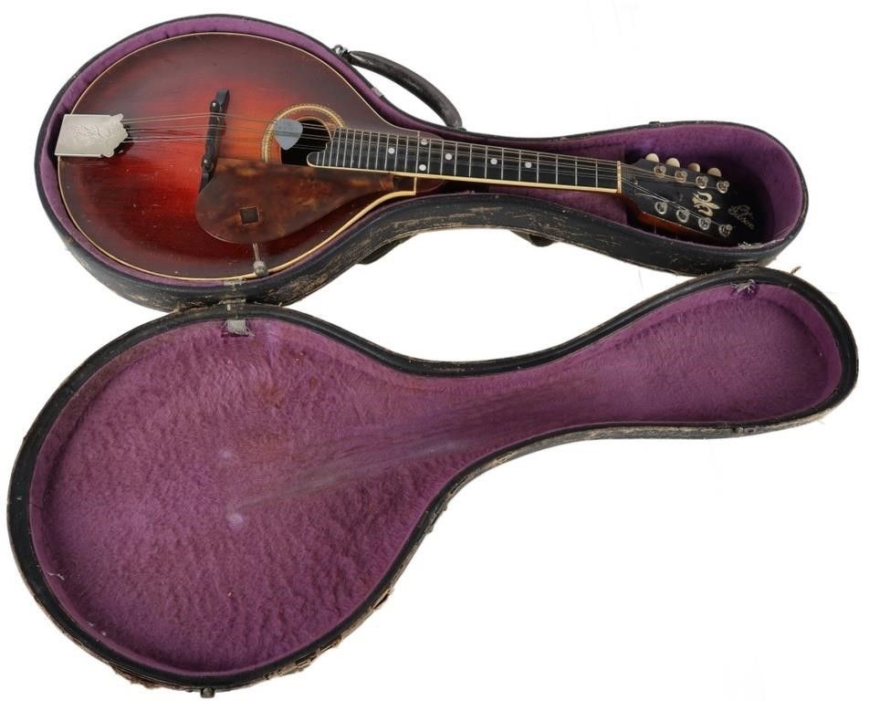 Lot 229406: ANTIQUE EARLY 20TH CENT GIBSON MANDOLIN A4 W/ CASE