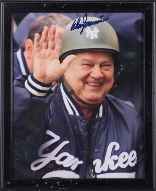 Lot 229420: NYY DON ZIMMER AUTOGRAPHED FRAMED PHOTO