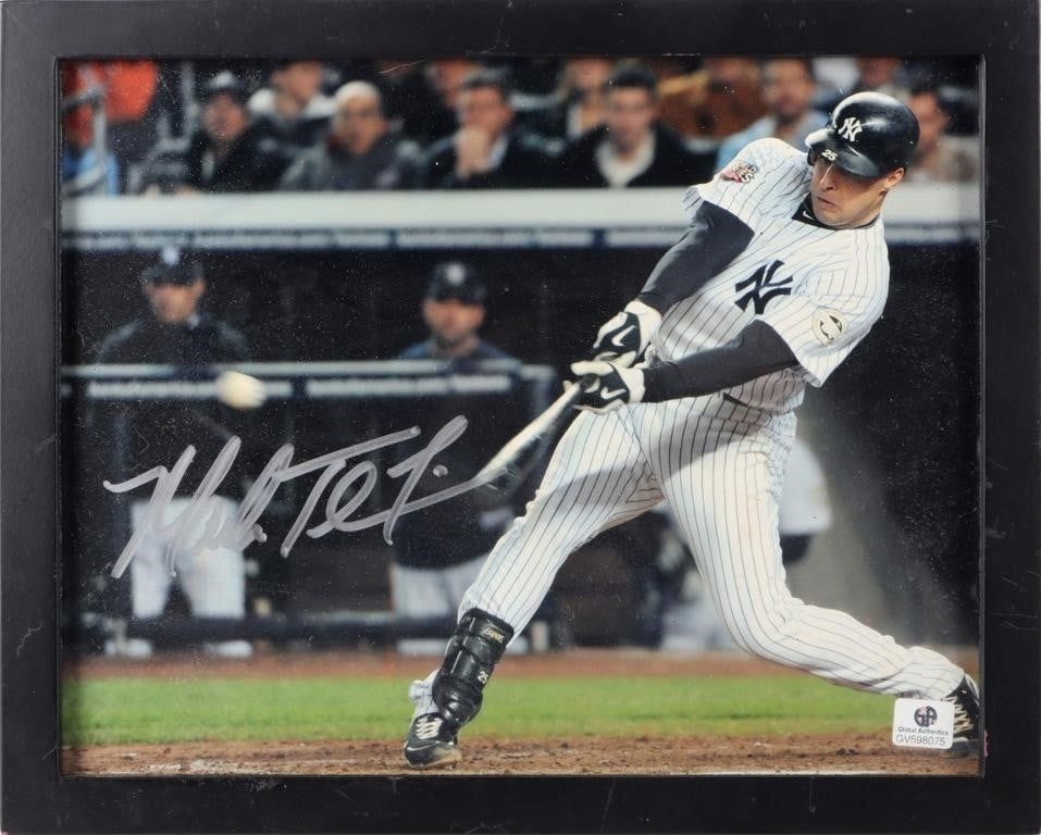 Lot 229423: NYY MARK TEIXEIRA AUTOGRAPHED FRAMED PHOTO COA