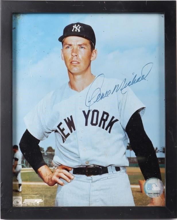 Lot 229425: NYY GENE MICHAEL AUTOGRAPHED FRAMED PHOTO COA