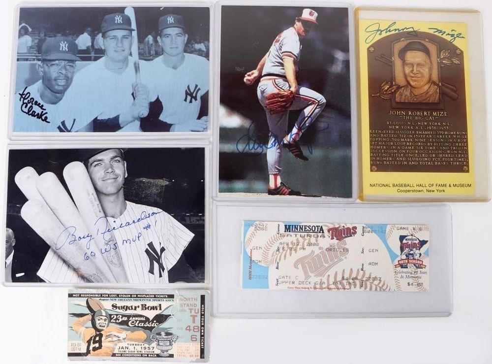 Lot 229434: AUTOGRAPHED BASEBALL MEMORABILIA COLLECTION
