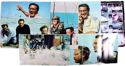 JAWS POSTER LOT QUALITY MATERIAL 36 X 24 (7). Lot of seven Jaws posters. Six are custom printed 