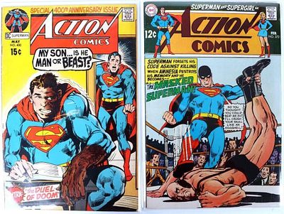 DC ACTION COMICS ISSUES #372 & #400 ANNIVERSARY. DC Action Comics issue #372 is ~8.0 grade VF+ 