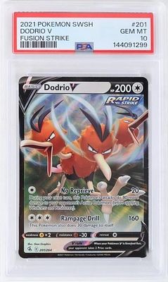 DODRIO V SWISH HOLO POKEMON TCG 201/264 PSA 10. Pokemon Dodrio V swish holo 201/264. PSA 10 