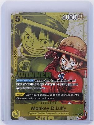ONE PIECE CARDS MONKEY D. LUFFY P-106 WINNER. One Piece Cards - Monkey D. Luffy P-106 (Winner). 