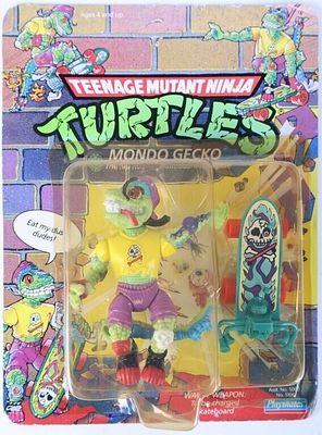 VINTAGE TMNT MONDO GECKO SEALED UNPUNCHED. Teenage Mutant Ninja Turtles Mondo Gecko figure 