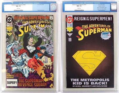 ADVENTURES OF SUPERMAN #501 & 504 CGC GRADED. Adventures of Superman CGC Graded Comics. #501 CGC 
