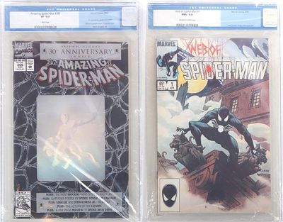 AMAZING SPIDER-MAN #365 & WEB OF SPIDER-MAN #1. Amazing Spider-Man #365 comic book CGC graded 