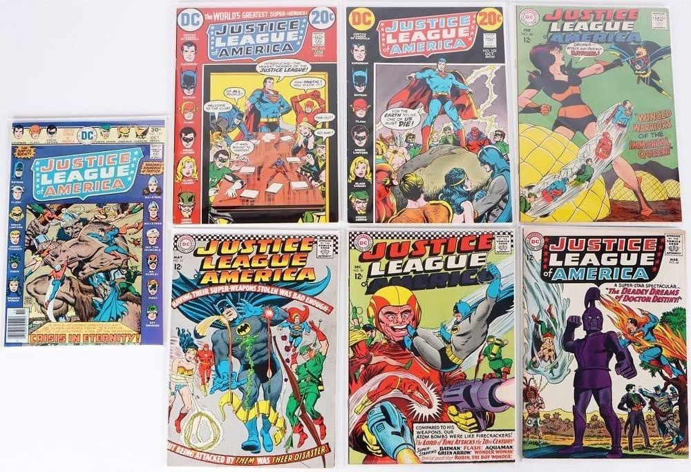 Lot 230373: JUSTICE LEAGUE OF AMERICA SILVER/BRONZE AGE (7)