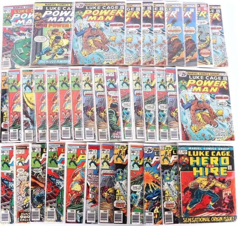 Lot 230379: LUKE CAGE HERO FOR HIRE/POWER MAN COMICS (38)
