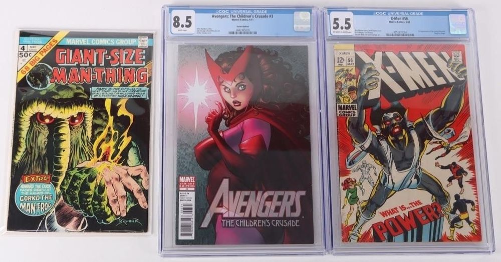 Lot 230382: MARVEL COMICS TRIO COLLECTION RAW & CGC