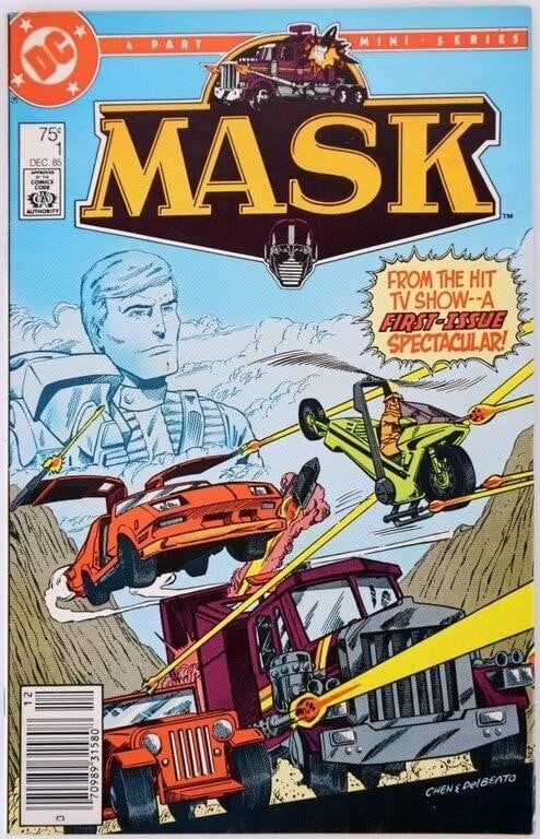 Lot 230392: MASK #1 HASBRO TOY TIE-IN MINI-SERIES COMIC NM