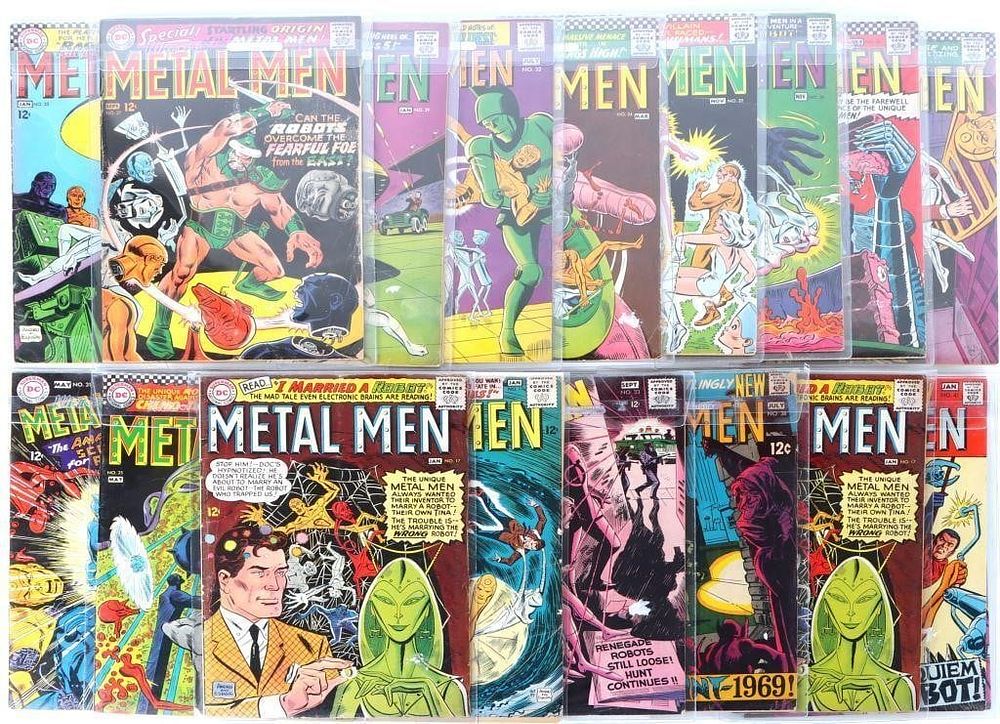 Lot 230396: METAL MEN SILVER AGE DC COMICS LOT OF EIGHTEEN