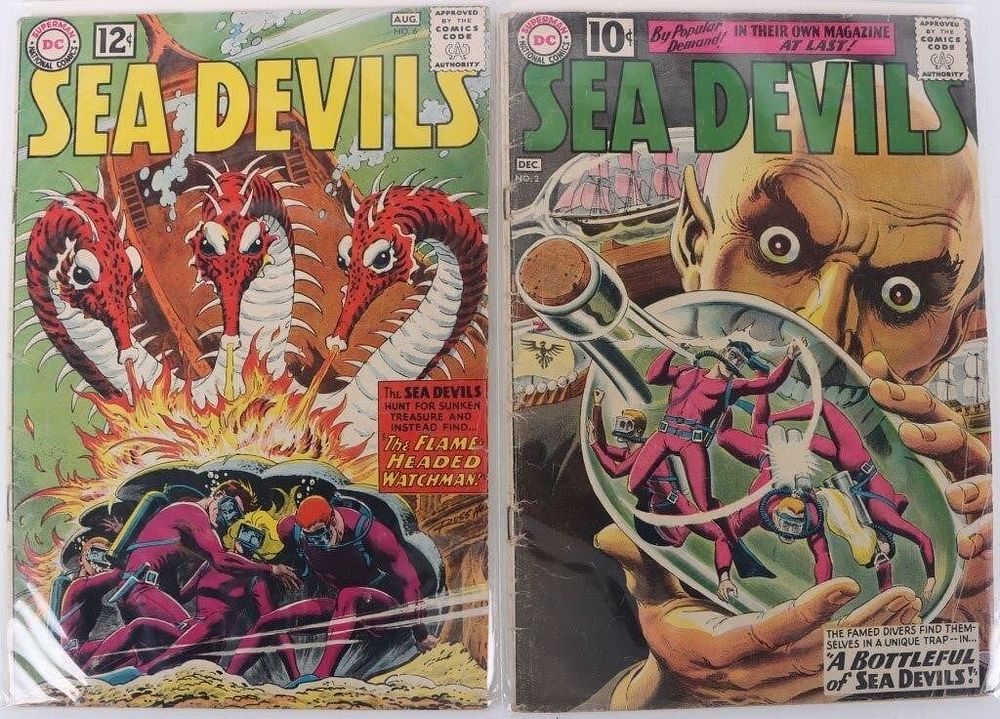 Lot 230410: SEA DEVILS ISSUES #2 & 6 SILVER AGE DC COMICS